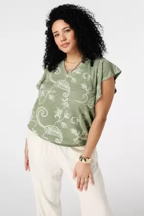 Top con estampado paisley