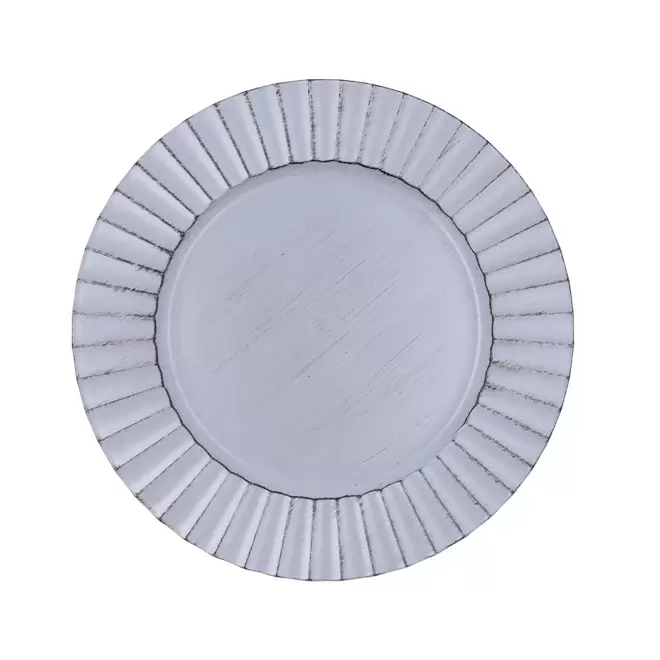 Bajoplato 33 cm polipropileno gris Habitat