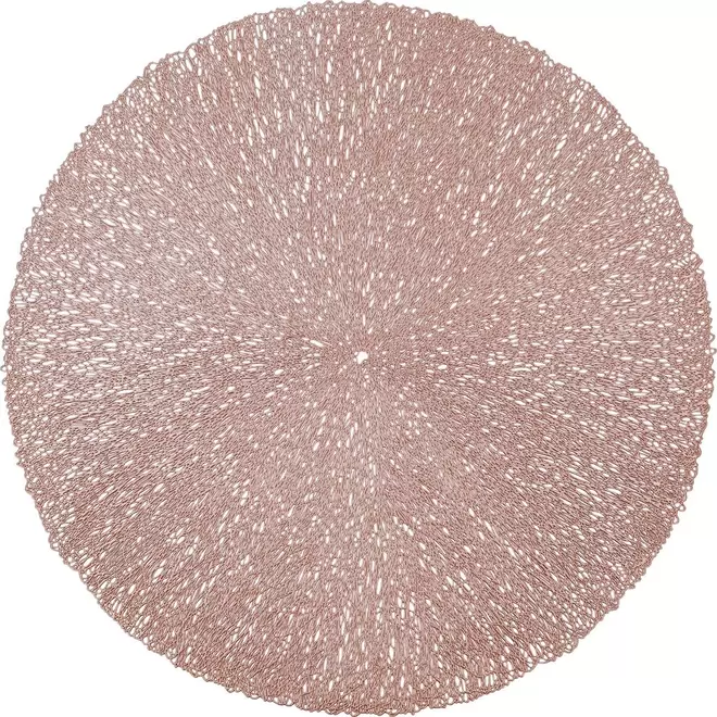 Mantel individual redondo 38cm pvc filigrana bronce Habitat