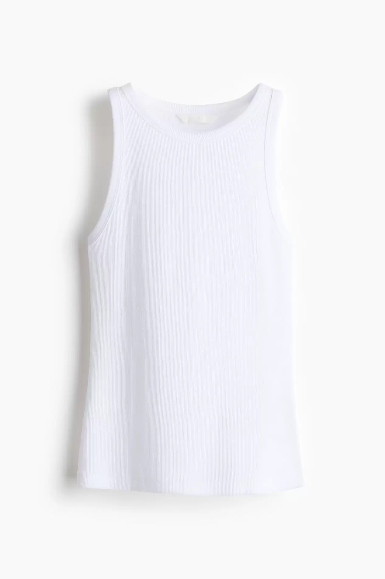 Camiseta sin mangas en algodón acanalado