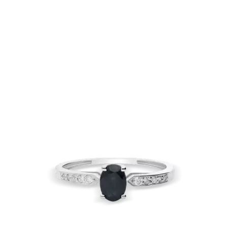 Anillo diamante natural 0.10 ct. oro 18 quilates MIDNIGHT