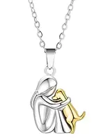 925 Sterling Silver Animal Pendant Necklace Jewelry Gift Black