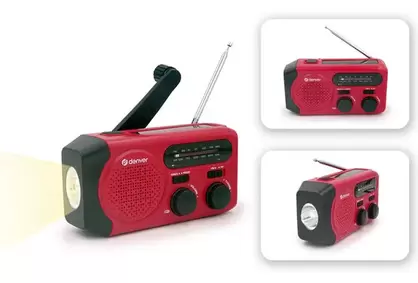 Radio de emergencia con luz y cargador