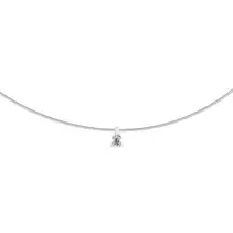 Collar de plata hilo pescar 42 cm circonita 3 mm