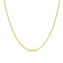 Cadena gourmette diamantada de oro amarillo 9K