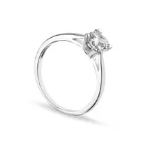 Anillo de plata 4 garras 5.5MM circonita