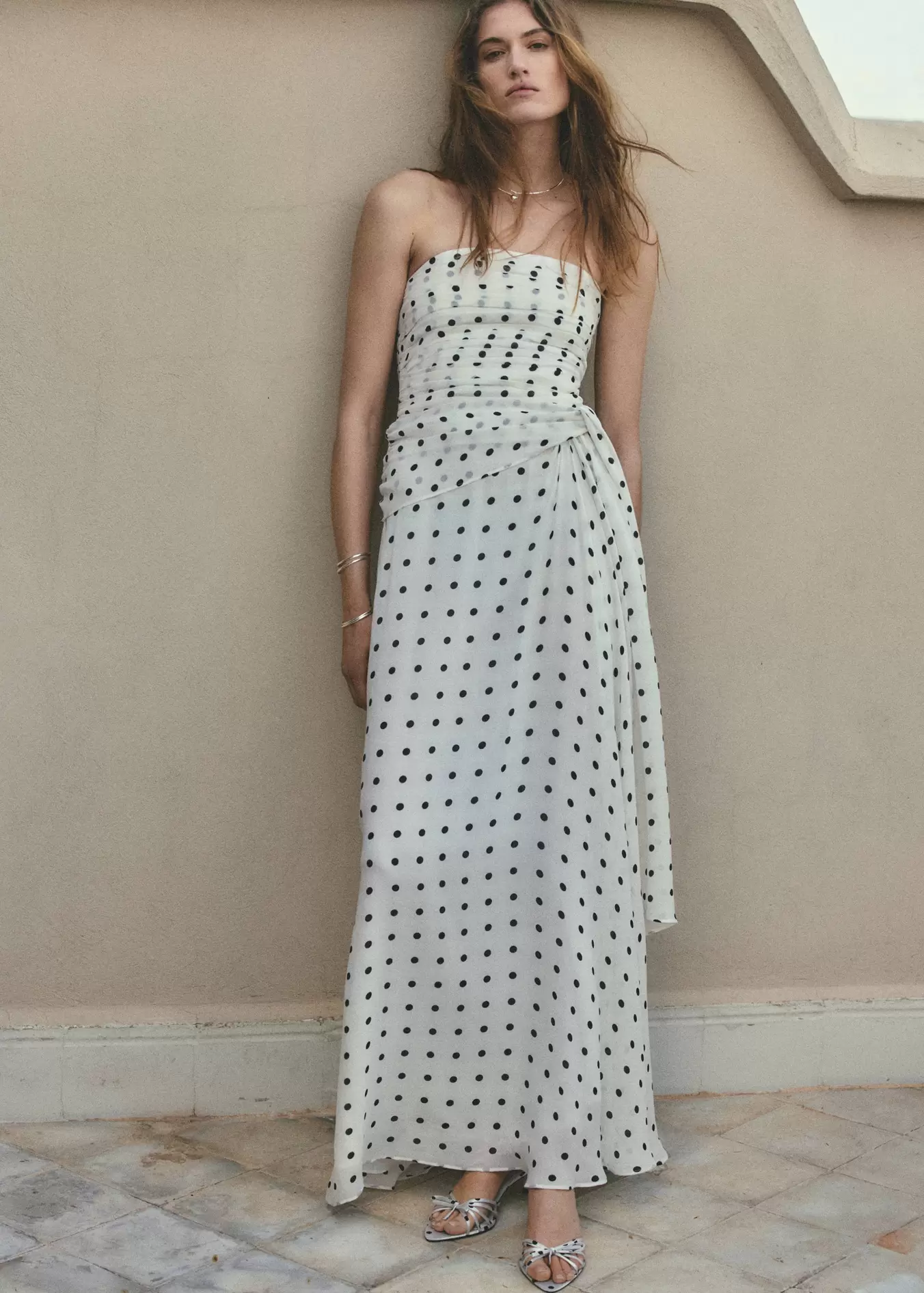 Vestido lunares evasé