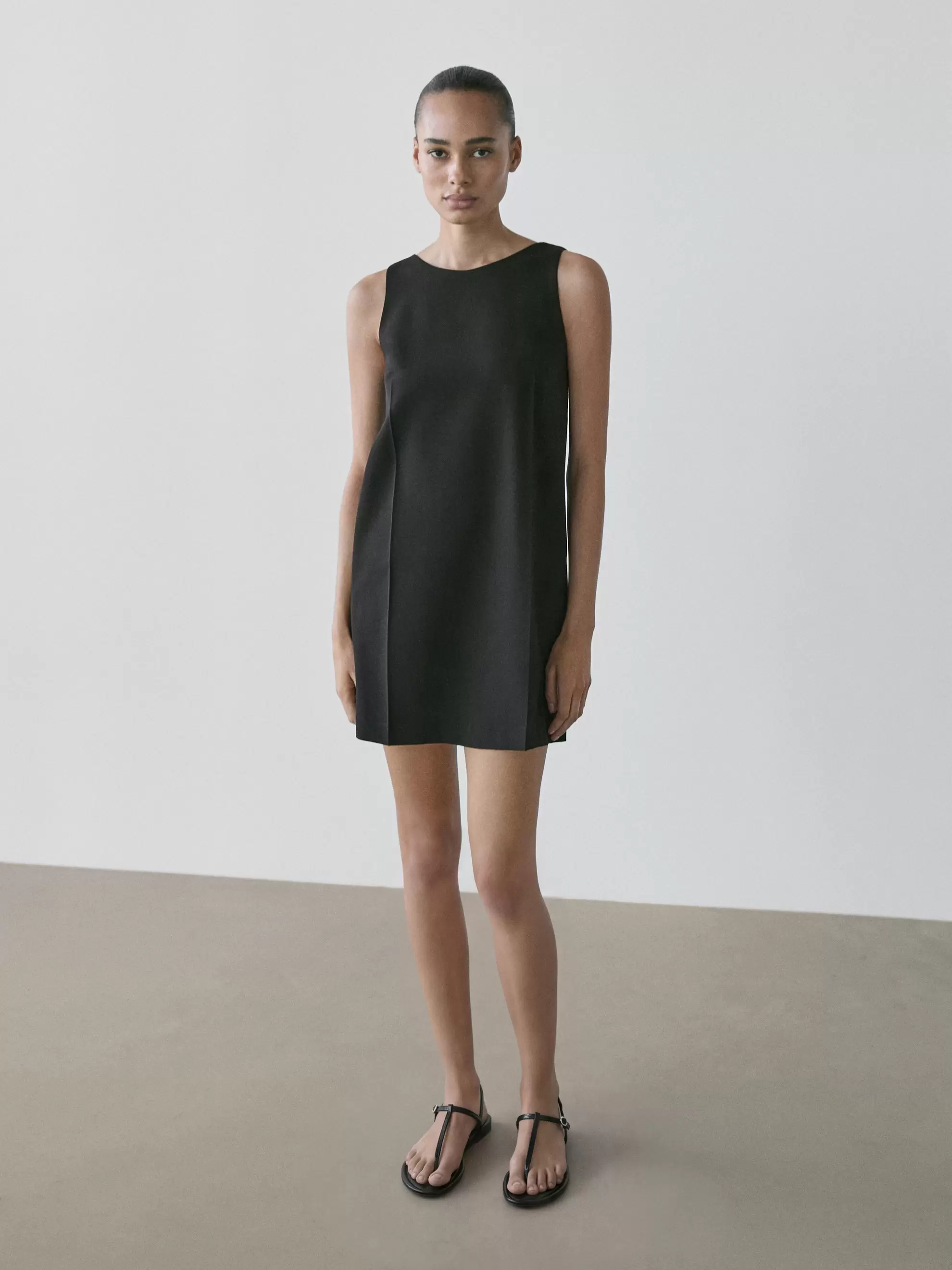 Vestido mini con lana