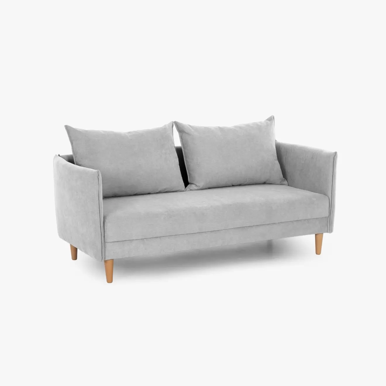 Sofá con pata alta de madera gris claro JOHANSSON