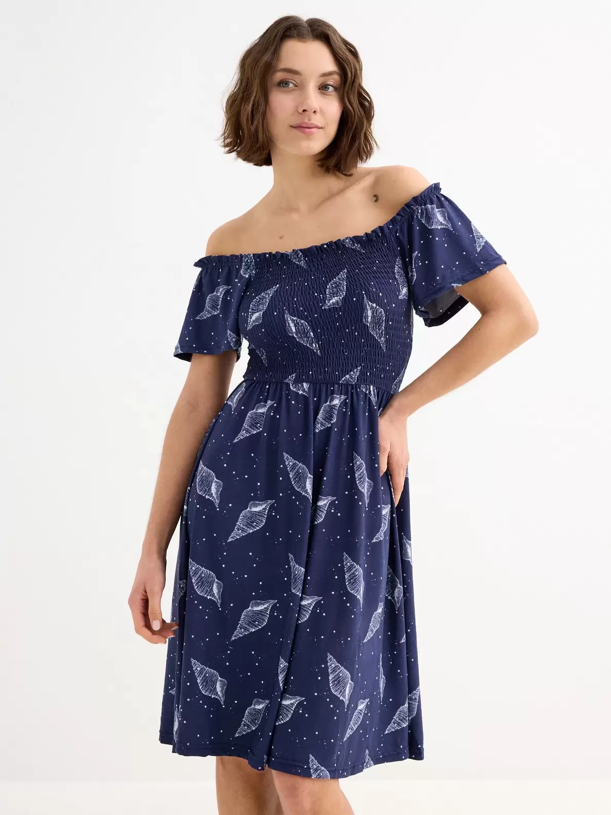 Vestido midi Caracola