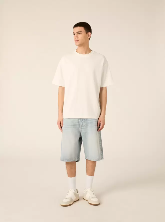 Pantalones cortos de denim de corte holgado