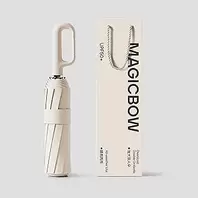 Windproof Automatic Folding Travel Umbrella with Hook Handle, Compact and Portable for Outdoor Activities