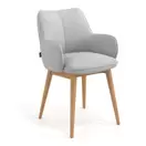 Silla de visitas , estructura 4 patas, base de madera