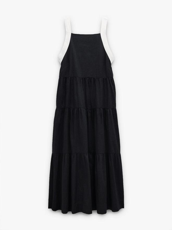 Vestido tirante a contraste 100% algodón