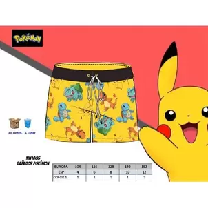 BAÑADOR TELA POKEMON T4-12 AÑOS SURT