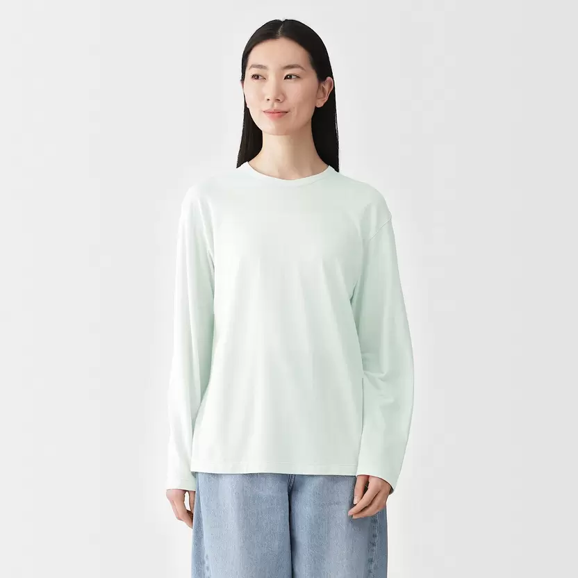 Camiseta de manga larga de punto de alta torsión para mujer