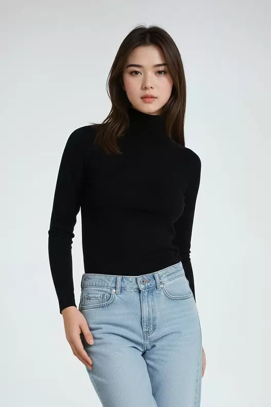 Long-Sleeve Turtleneck Sweater