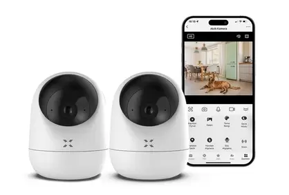 2 cámaras interiores inteligentes