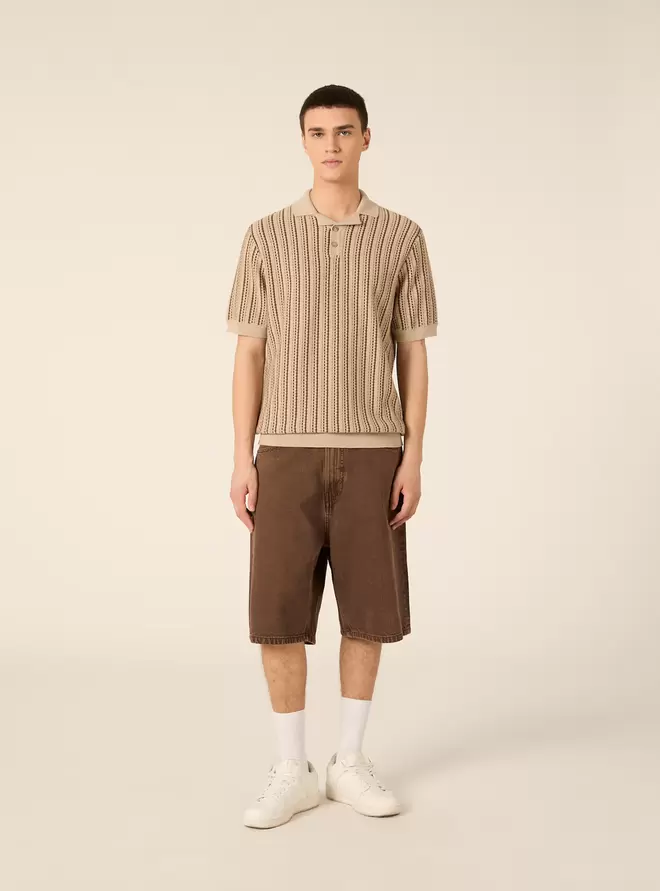 Polo de punto a rayas