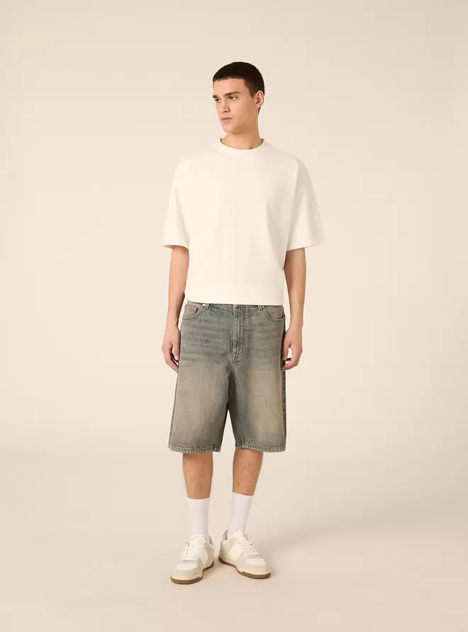 Pantalones cortos de denim de corte holgado
