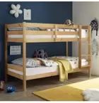 Litera Juvenil Convertible en Dos Camas Individuales, Madera Maciza de Pino,...