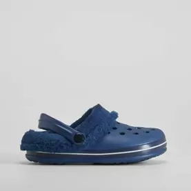Zueco de casa forrado infantil azul marino OLYNE