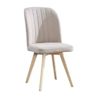Silla de Comedor Tapizada con Patas de Madera LANE