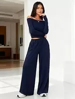Womens 2 Piece Outfits Long Sleeve Wide Leg Casual Matching Sweatsuits