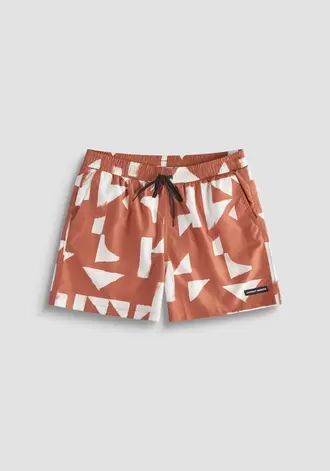 BAÑADOR REGULAR FIT DE TEJIDO CON ESTAMPADO GEOMÉTRICO