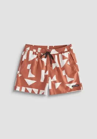 BAÑADOR REGULAR FIT DE TEJIDO CON ESTAMPADO GEOMÉTRICO