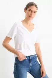 Camiseta con escote en pico - regular fit