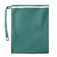 Water repellent bag with zipper, Green Blue, Travel