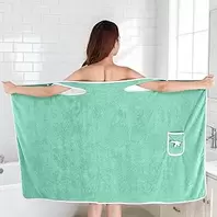 Albornoz de baño para mujer, falda de ducha de talla grande, toalla de baño absorbente de secado rápido para un cuerpo cómodo en el hogar y spa