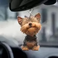 Yorkie 2D Car Pendant - Multifunction Keychain and Backpack Decoration | Valentine for Friends