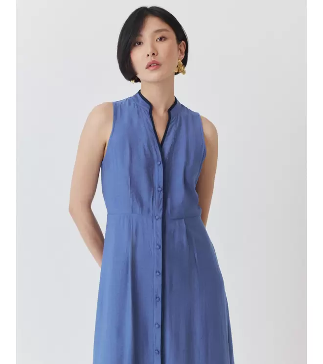 VESTIDO MIDI CONTRASTE