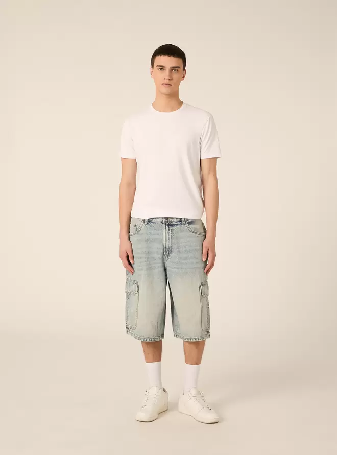 Bermudas cargo de denim