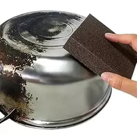1pc Magic Emery Sponge Cleaning Pot Bottom Descaling Rust Removal Scrubber Powerful Decontamination Kitchen Cleaning Supplies