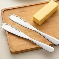Butter Knife, 3 in 1 Stainless Steel Curling Iron Butter Cutter Spreader Kitchen Tools for Cheese Peanut