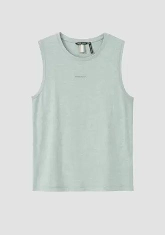 CAMISETA SIN MANGAS REGULAR FIT DE ALGODÓN CON SISA ANCHA