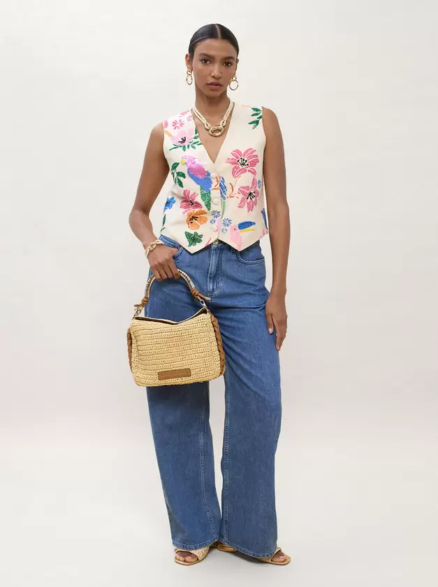 Multicolor Beaded Vest