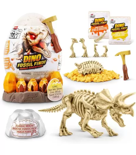 HUEVO ROBO ALIVE-DINO FOSSIL FIND-AMBER