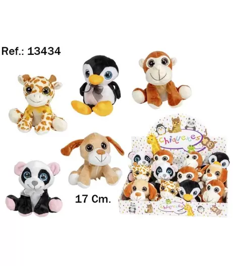 PELUCHE ANIMALES SURTIDOS17 CM 1 UNIDAD