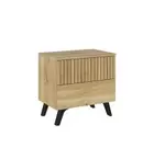 Mesita de noche 2 cajones Color Mauvella-rayas 52 cm (ancho) x 50 cm...