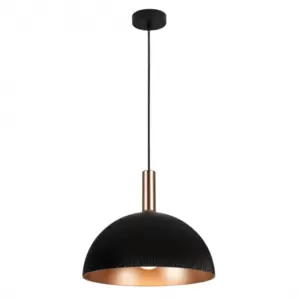 Lámpara de techo colgante Kiev 1xE27 acabado negro estilo moderno 40cm Ø