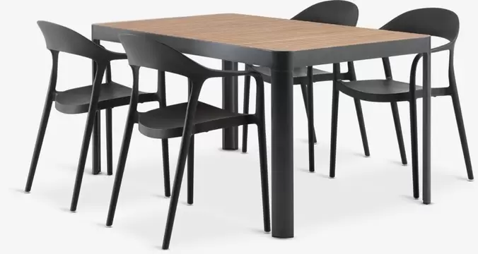 SIRDAL + NANNESTADMesa SIRDAL L149 madera dura + 4 sillas NANNESTADRENA + NANNESTADMesa RENA L54/175 madera dura + 4 sillas NANNESTADULBJERG + NANNESTADMesa ULBJERG L214/297 madera dura + 4 sillas NANNESTADRENA + HAGLEBUMesa RENA L54/175 madera dura + 4 s