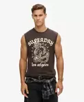 Camiseta gráfica sin mangas con motivo de tatuaje