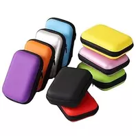 Mini Charger Organizer Case, Travel Cable Storage Bag with Zipper, Portable Cable Organizer for Electronics, 1 Pack, Black