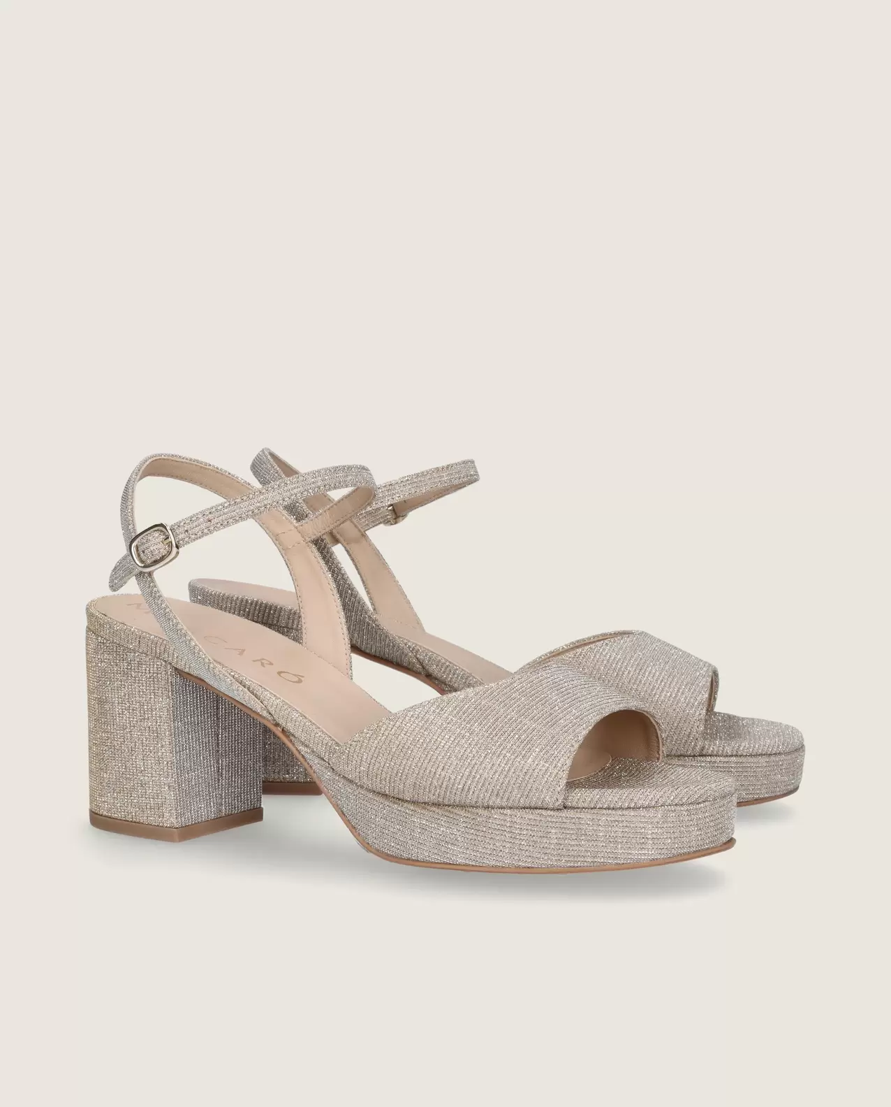 Mae Woven Sandals in Silver
