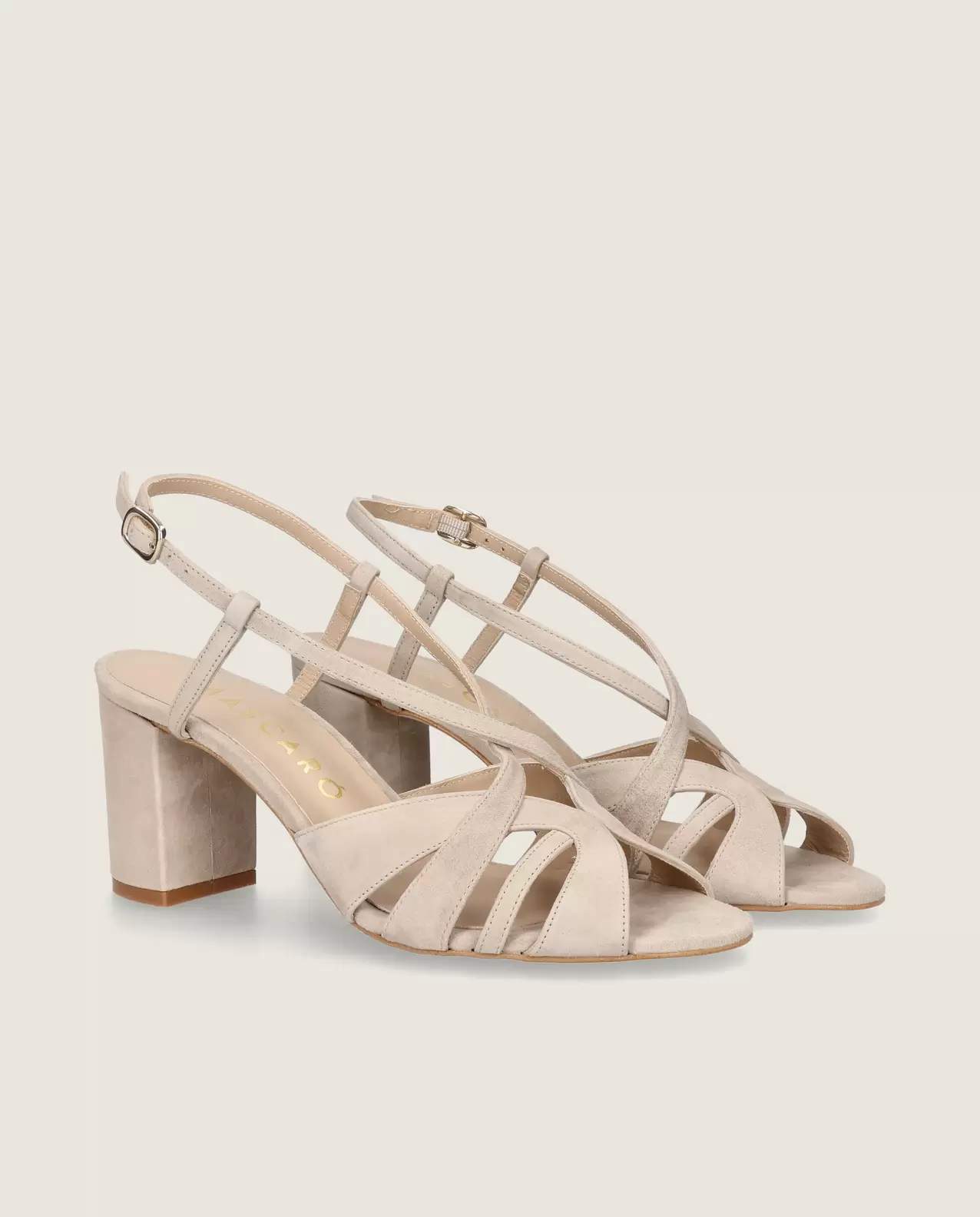 Thais Sandal in beige suede