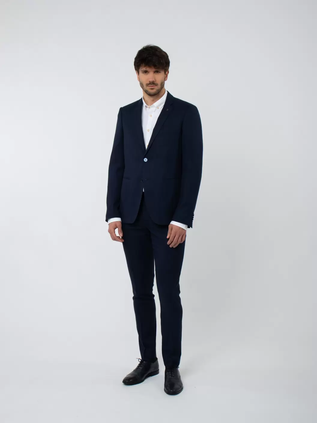 Super slim fit micro-check suit